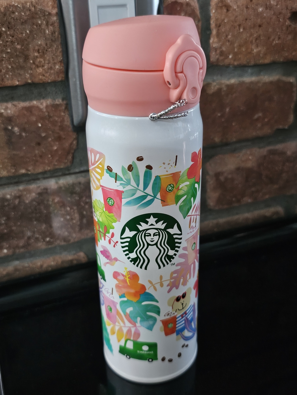 Starbucks Japan Imported Summer Days Hibiscus Stainless Steel Insulated Cup NEW